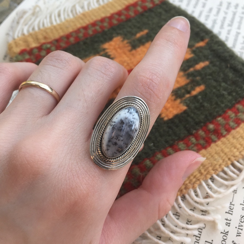 Dendritic Agate Ring - image 1